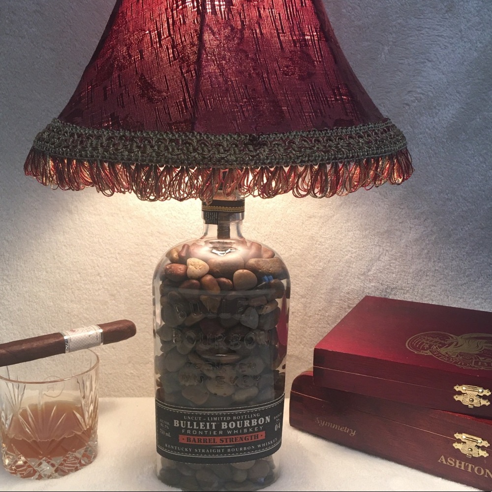 Bulleit Bourbon Frontier Whiskey bottle Lamp